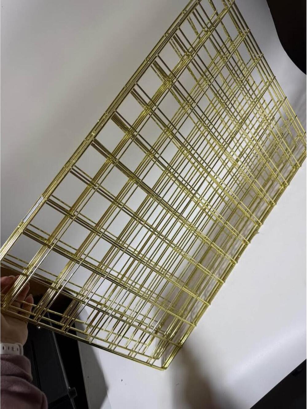 Gold Wire Grid Wall Decor Panels